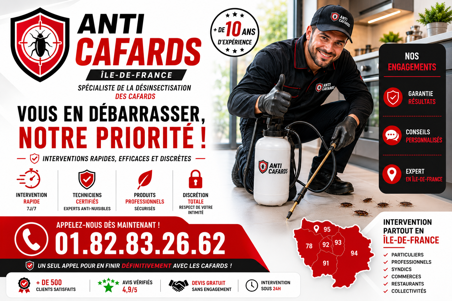 Cafards Neuilly sur Marne